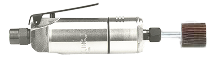 Model 4125AG Pneumatic die grinder with flap wheel.